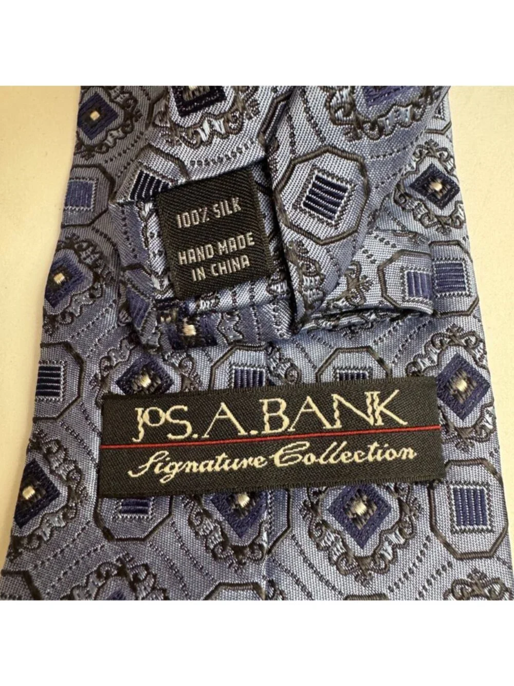 Jos. A. Bank Lot of 2 Reserve Signature Collection 100% Silk Men's Neck Tie Blue